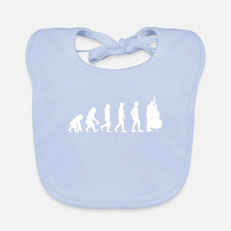Cello Player Evolution Shirt Gift Organic Baby Bibs