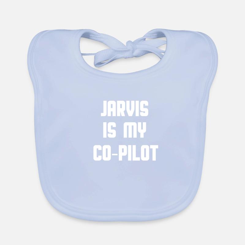 Jarvis is my co-pilot Organic Baby Bibs