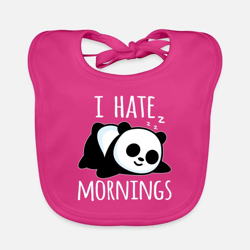 I hate Morning's funny panda bamboo sleepyhead Organic Baby Bibs