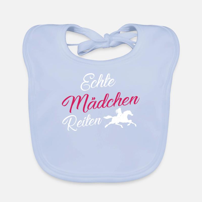 Echte Mädchen Reiten! Baby Bio-Lätzchen