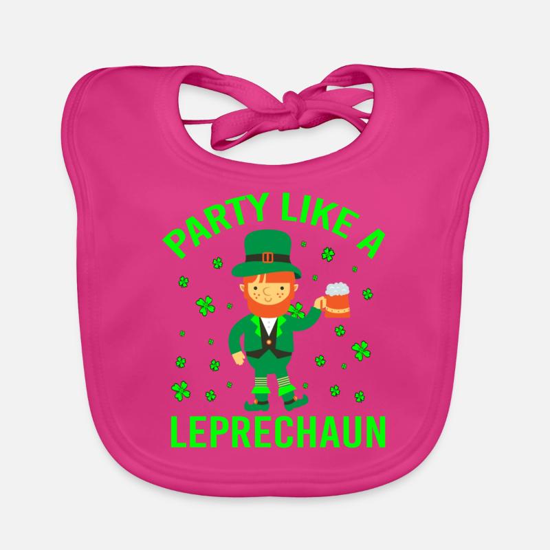 FÊTE COMME UN LEPRECHAUN - Bavoir bio Bébé - fuchsia
