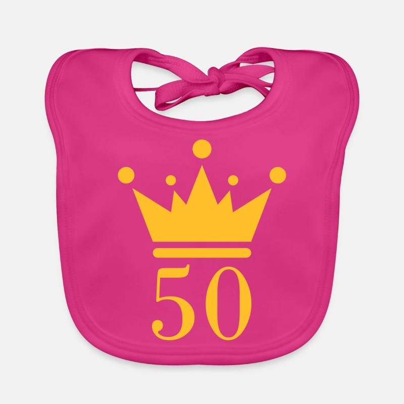50th birthday Organic Baby Bibs
