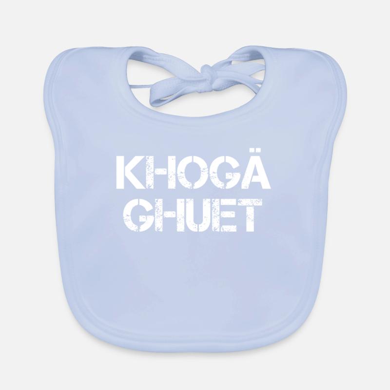 Cadeau dialecte dialecte Khogä Ghuet Bavoir bio Bébé