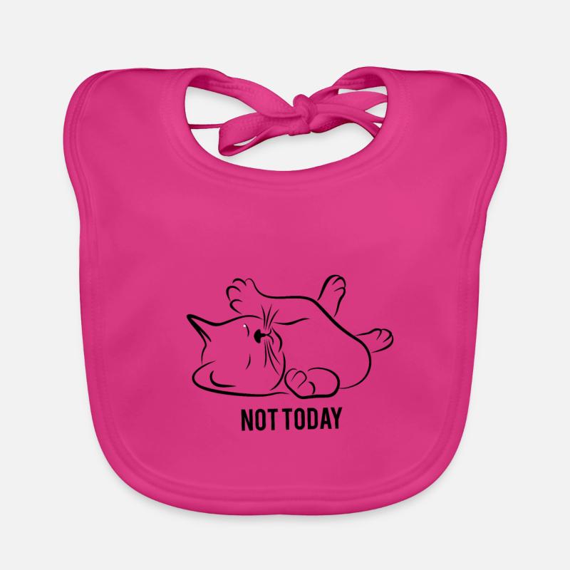 Not today, Just chill2 - Baby Bio-Lätzchen - Fuchsia
