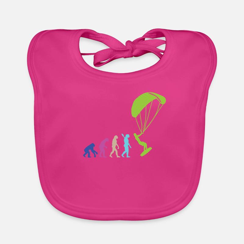 EVOLUTION KITE SURFER KITER DESIGN KITESURFING Organic Baby Bibs