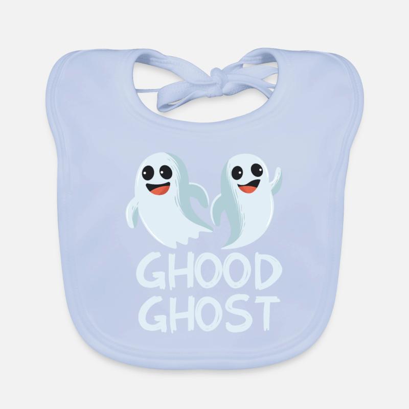 halloween ghost ghost poltergeist Organic Baby Bibs