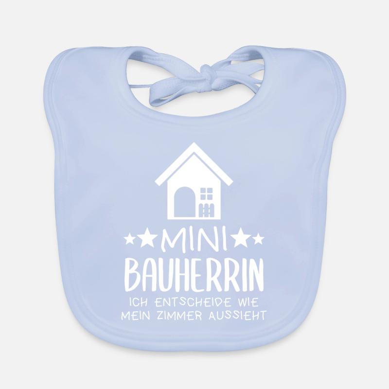 Mini Bauherrin Einweihungsfeier Bauherr Geschenk Baby Bio-Lätzchen