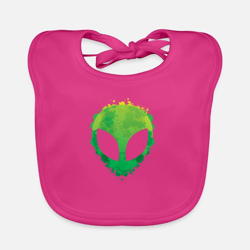 Alien Graffiti Style - Baby Bio-Lätzchen - Fuchsia