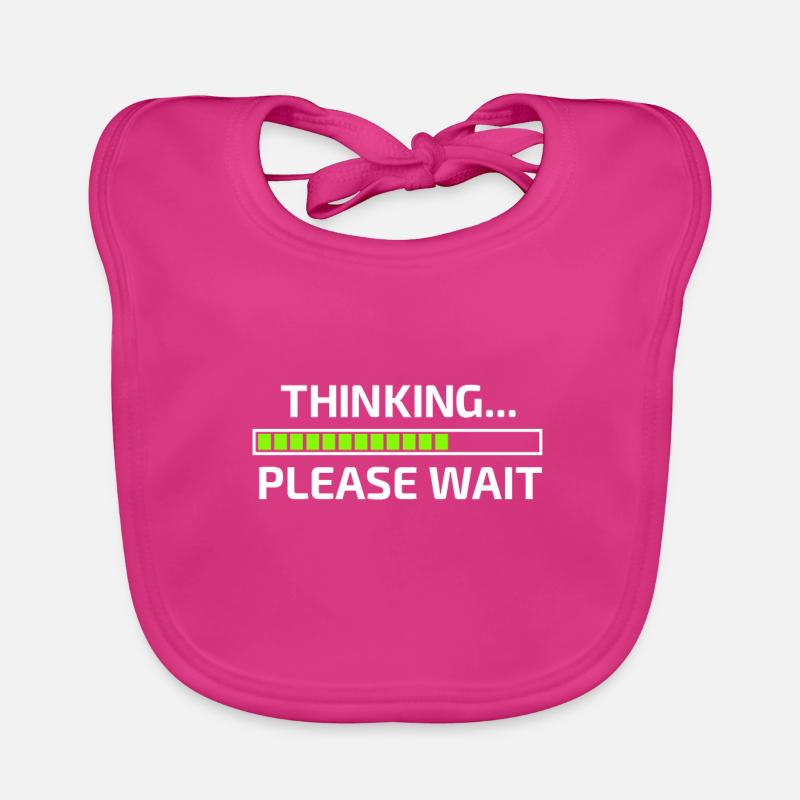 Thinking Please Wait Think please wait Organic Baby Bibs