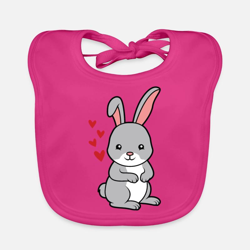 petit lapin doux bébé Bavoir bio Bébé