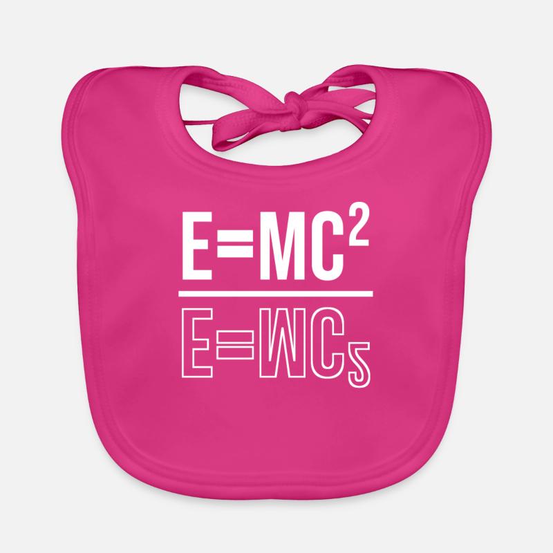 Emc2 Physik Phyiker Professoren Student Geschenk - Baby Bio-Lätzchen - Fuchsia