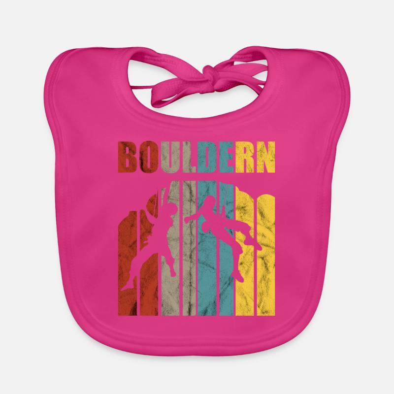 Bouldering fun cadeau de grimpeur fun boulderer Bavoir bio Bébé