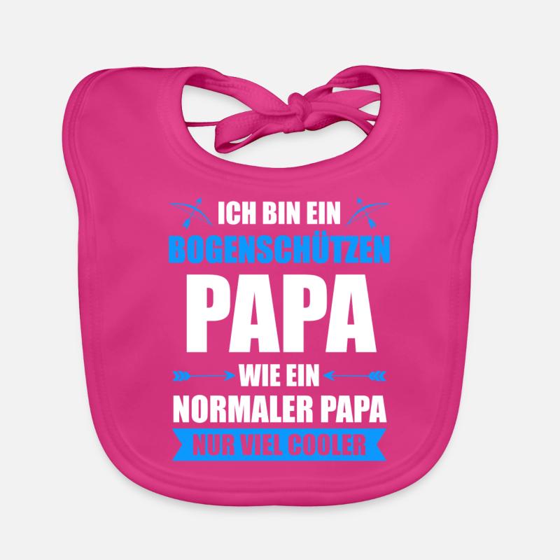 Bogensport Bogenschütze Bogenschießen Geschenk - Baby Bio-Lätzchen - Fuchsia