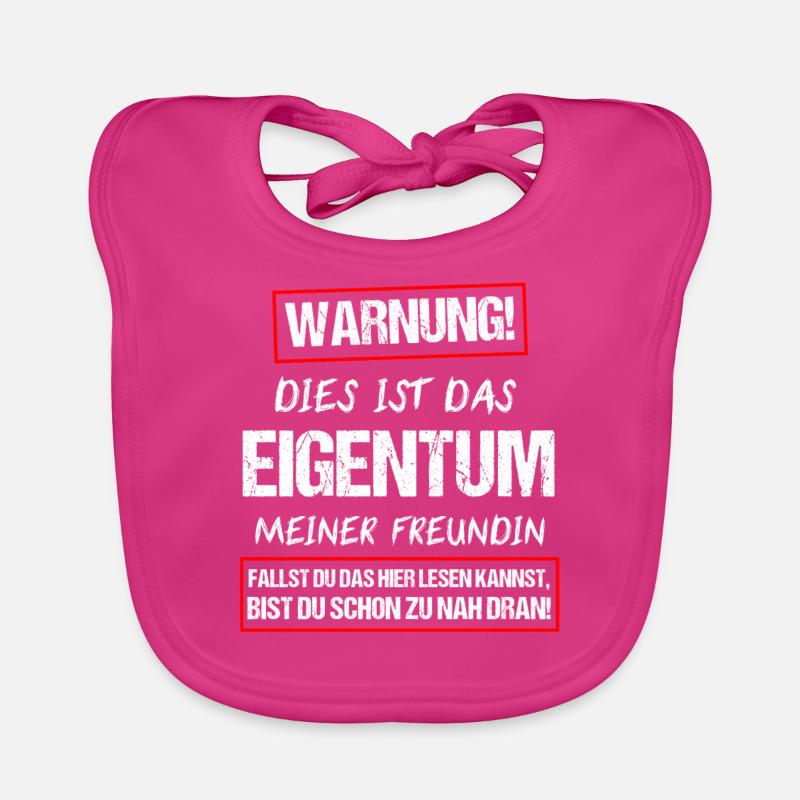 Fester Freund Freundin Beziehung Spruch Geschenk Baby Bio-Lätzchen