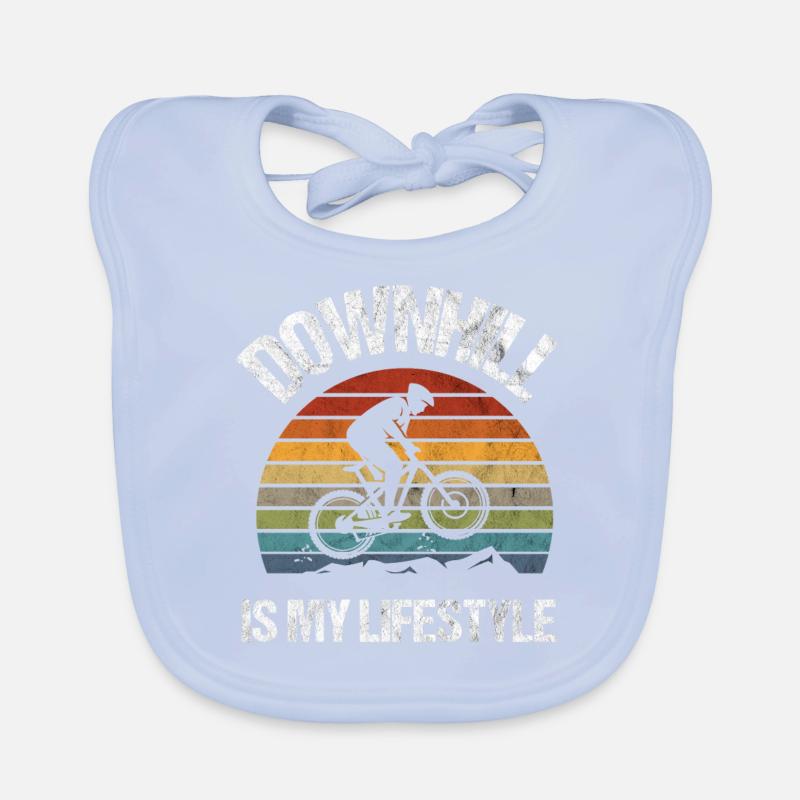 Downhill Mountainbike Mountainbiker Geschenk Baby Bio-Lätzchen