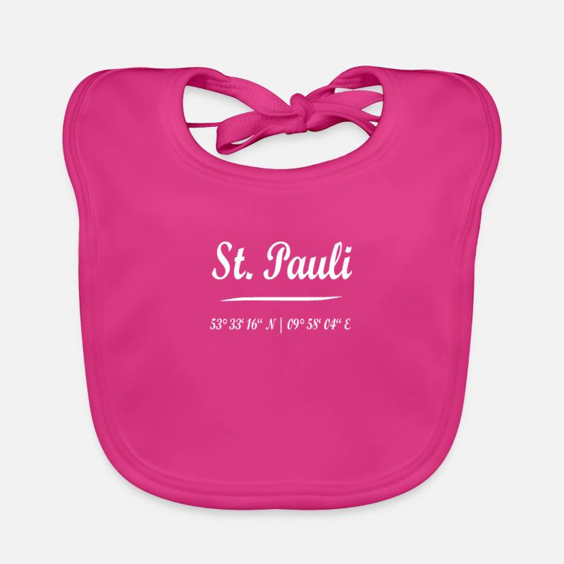 St. Pauli - Bavoir bio Bébé - fuchsia