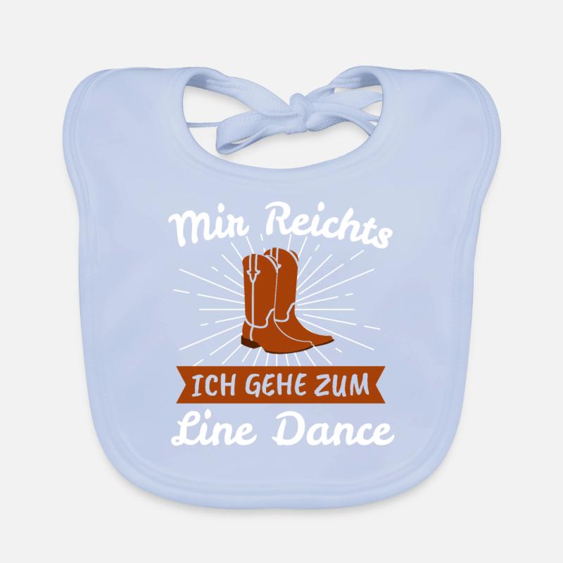 Line Dance Linedance Linedancing Western Geschenk Baby Bio-Lätzchen