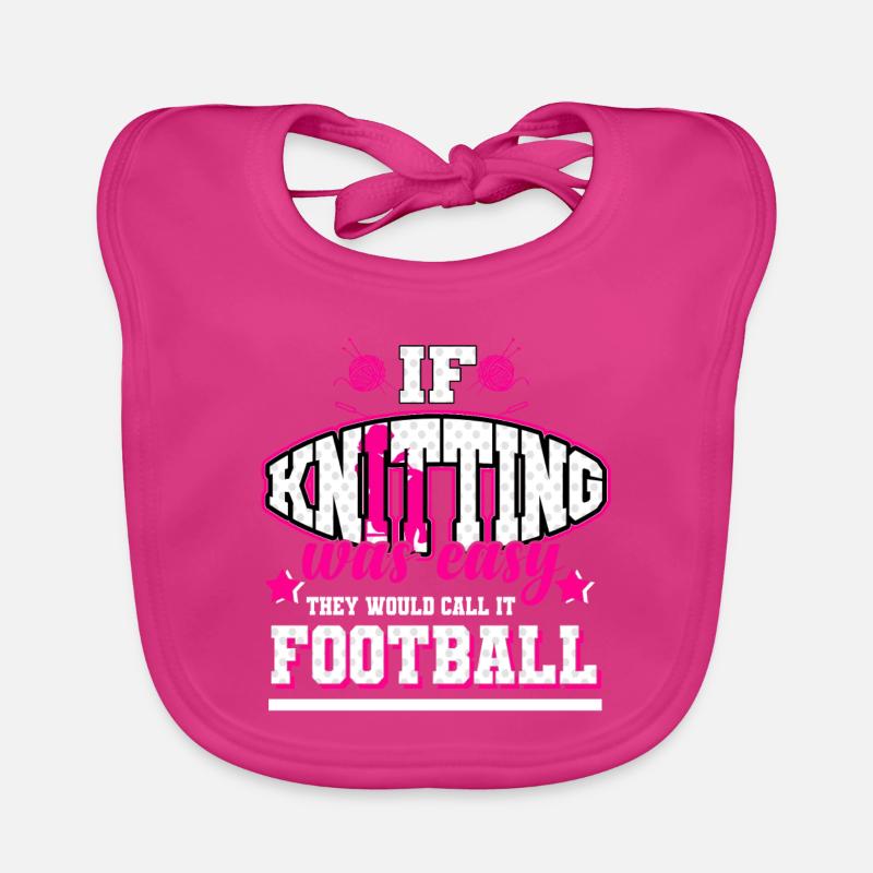 Knitting - If it were easy, it would be soccer Organic Baby Bibs