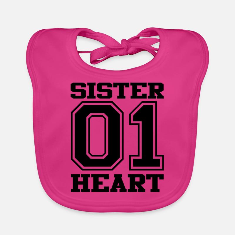 sister 01 schwarz Baby Bio-Lätzchen