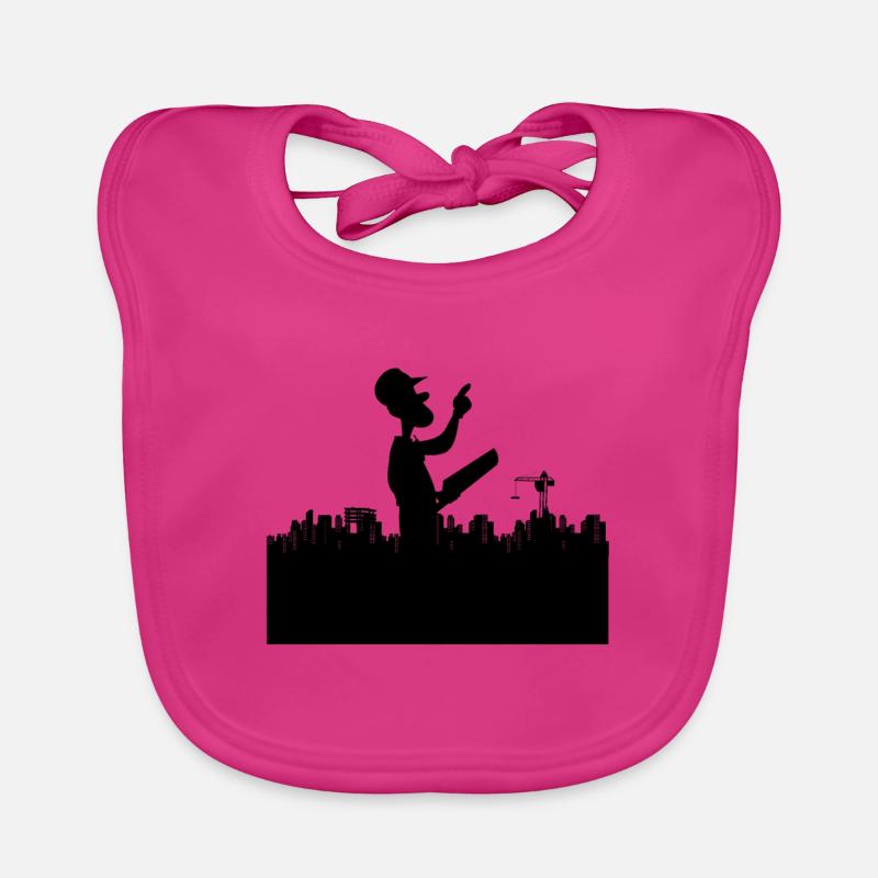 Supervision site manager foreman engineer construction Organic Baby Bibs
