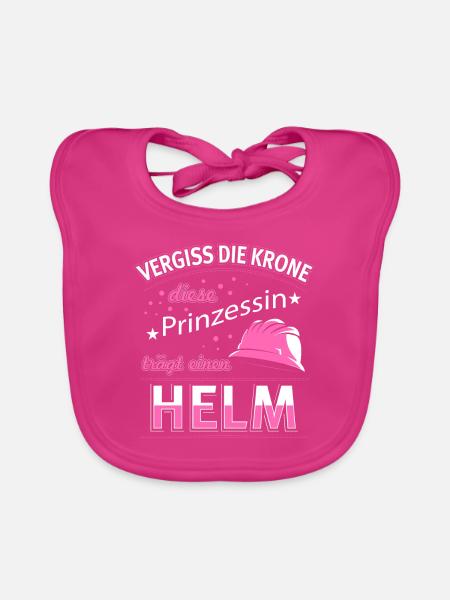 Bauleiter Baustelle Straßenbauer Geschenk - Baby Bio-Lätzchen - Fuchsia