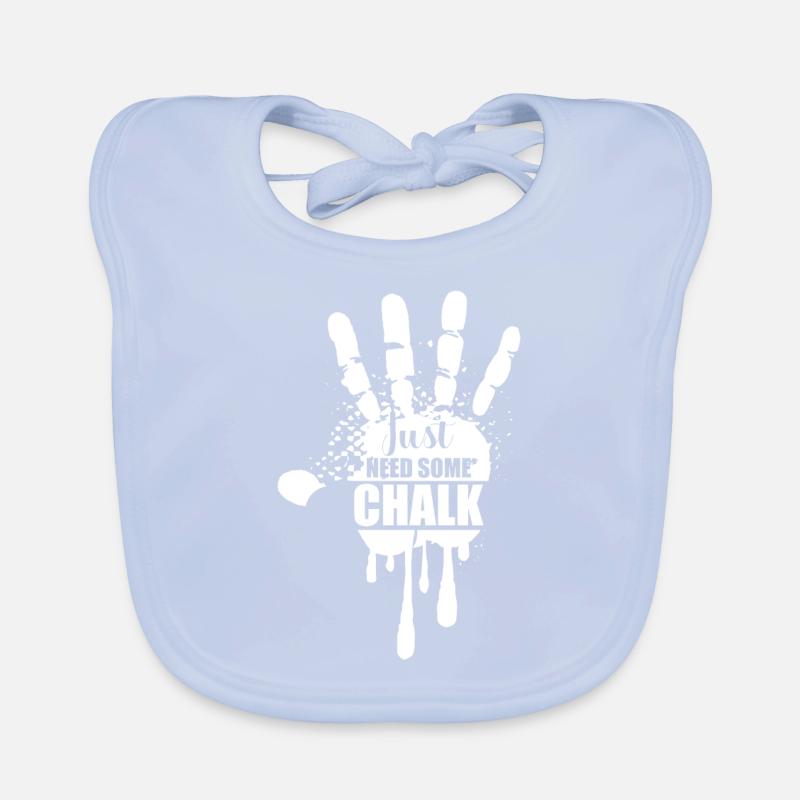 Boulder Chalk Boulderer und Bergsteiger Geschenk Baby Bio-Lätzchen