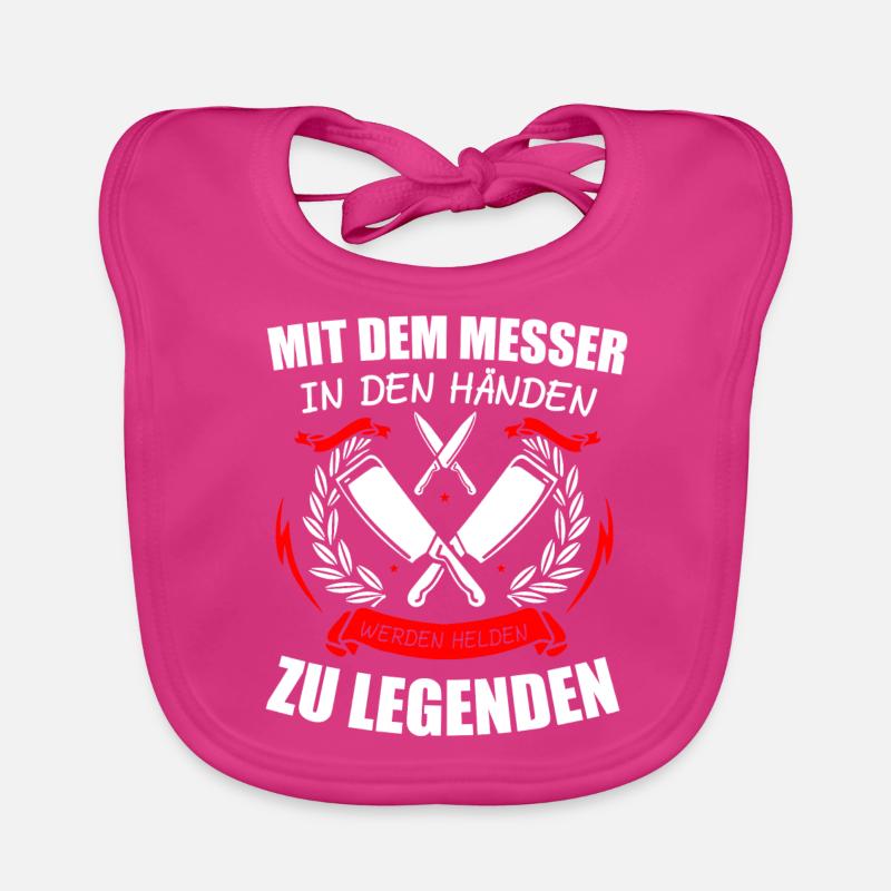 Fleischer Metzger Schlachter Geschenk Baby Bio-Lätzchen