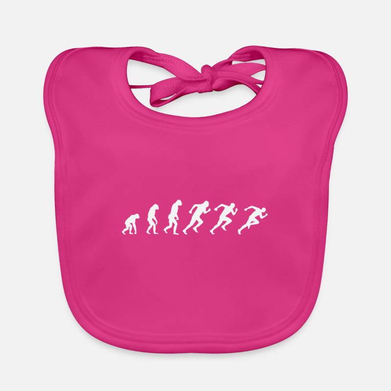 Coureur Evolution - Bavoir bio Bébé - fuchsia
