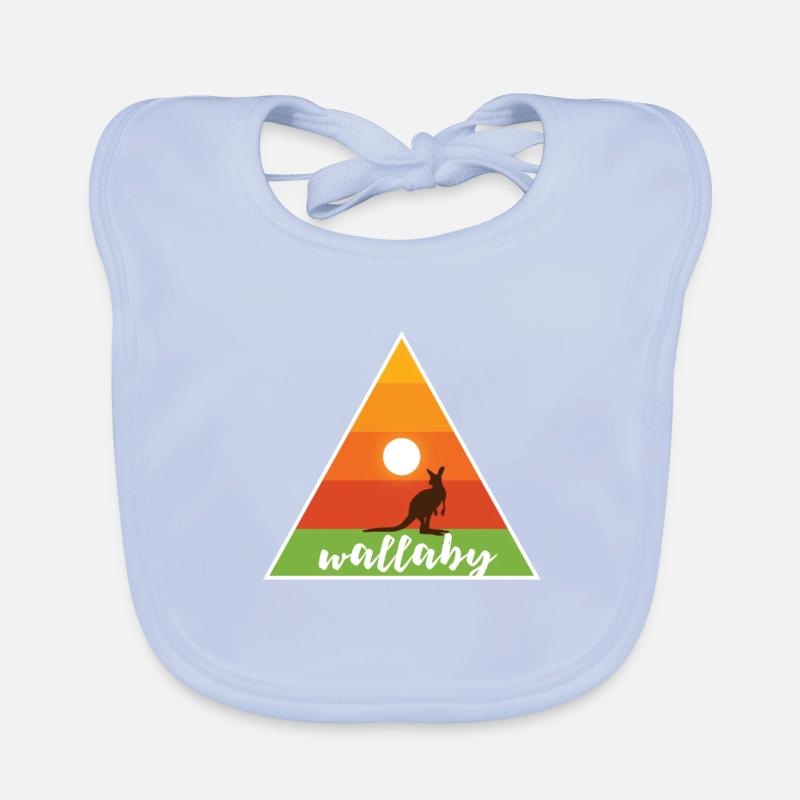 Wallaby triangle triangle Organic Baby Bibs