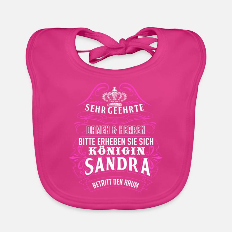 Sandra Vorname Name Geschenk Baby Bio-Lätzchen