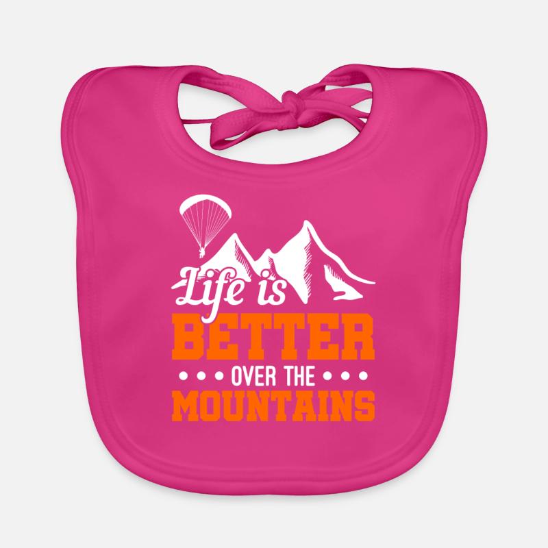 Parapente - Bavoir bio Bébé - fuchsia