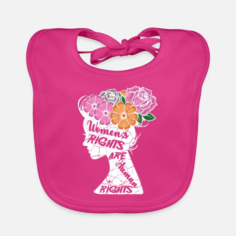 Women's rights are human rights Organic Baby Bibs