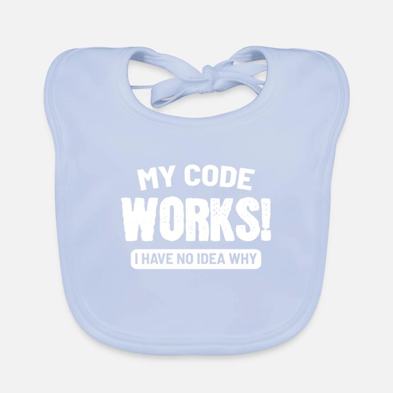 Code Works developer or programmer gift Organic Baby Bibs