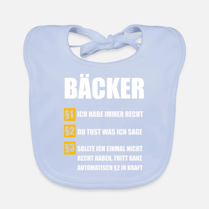 Bäcker Bäckerei Konditor Geschenk Baby Bio-Lätzchen