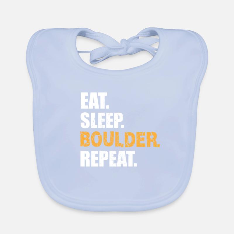EAT SLEEP BOULDER REPEAT Climbing Climbing Wall Organic Baby Bibs
