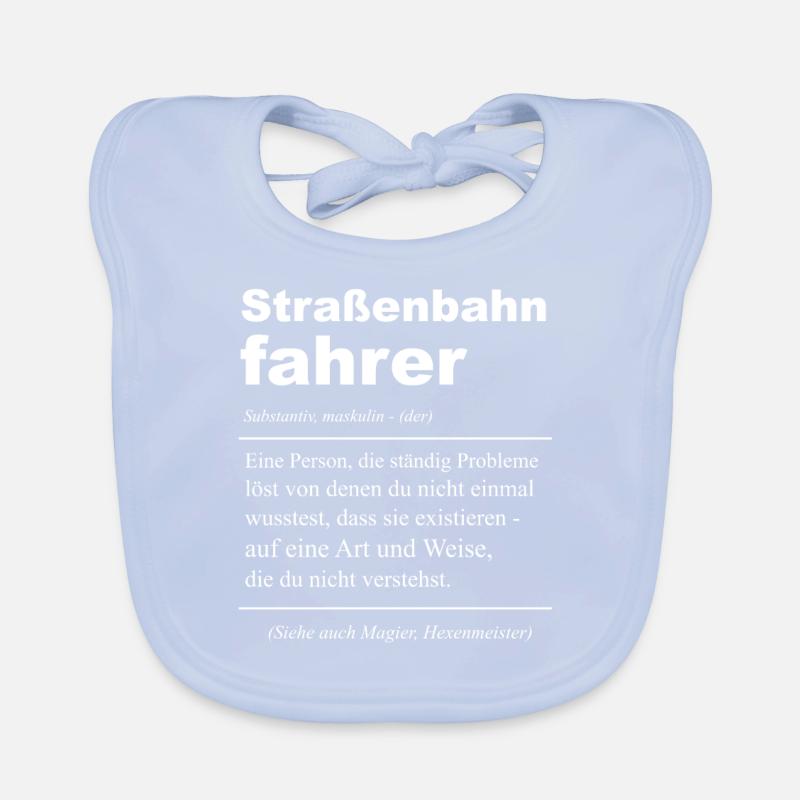 Straßenbahn Zug Straßenbahnfahrer Geschenk Baby Bio-Lätzchen
