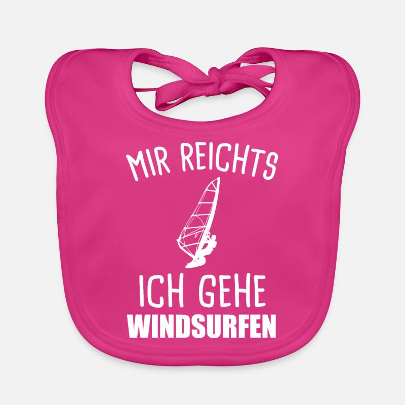 Windsurf Windsurfing Windsurfer Geschenk - Baby Bio-Lätzchen - Fuchsia