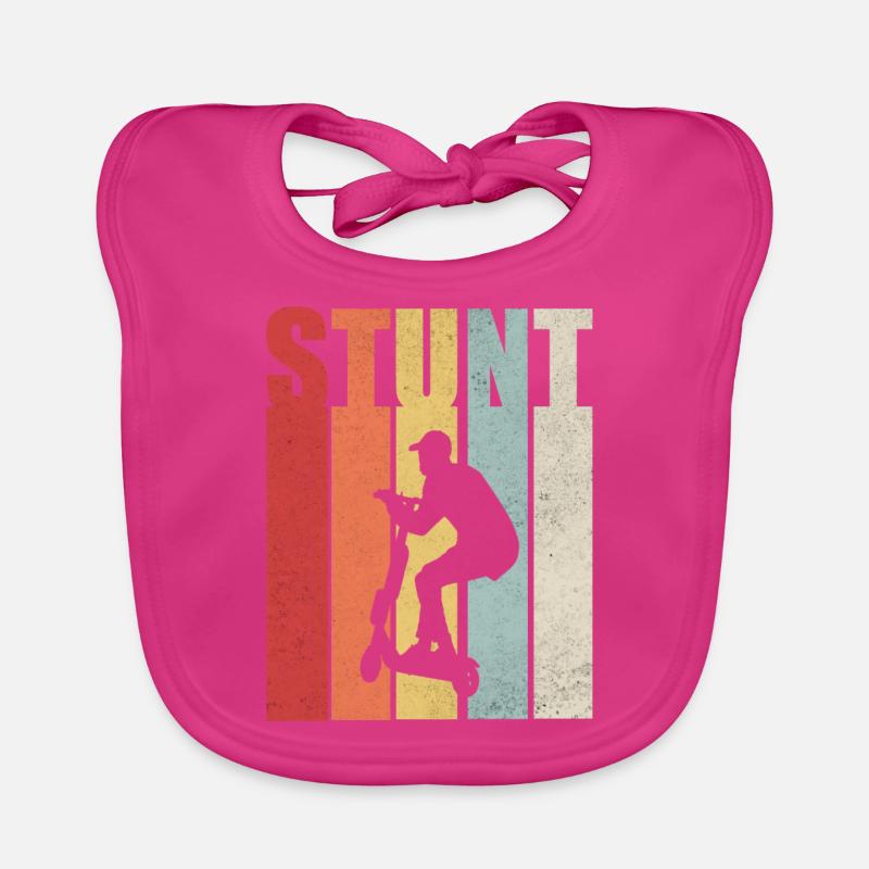 Stunt Scooter Roller Rollerfahrer Geschenk Baby Bio-Lätzchen