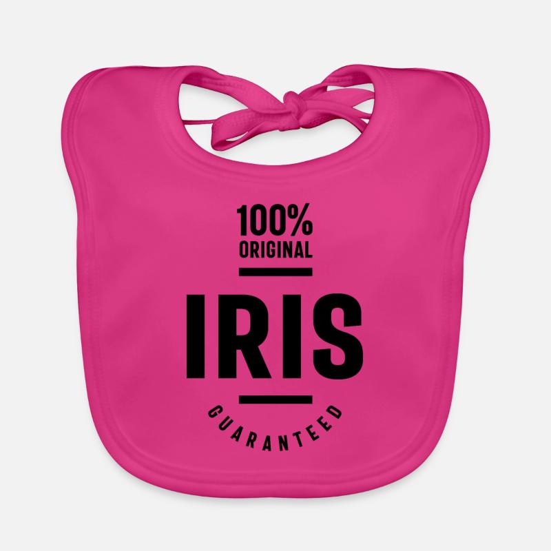 Iris Personalized Name Birthday Gift Organic Baby Bibs
