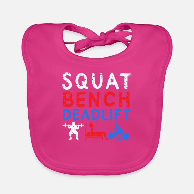 POWERLIFTING: Squat Bench Organic Baby Bibs