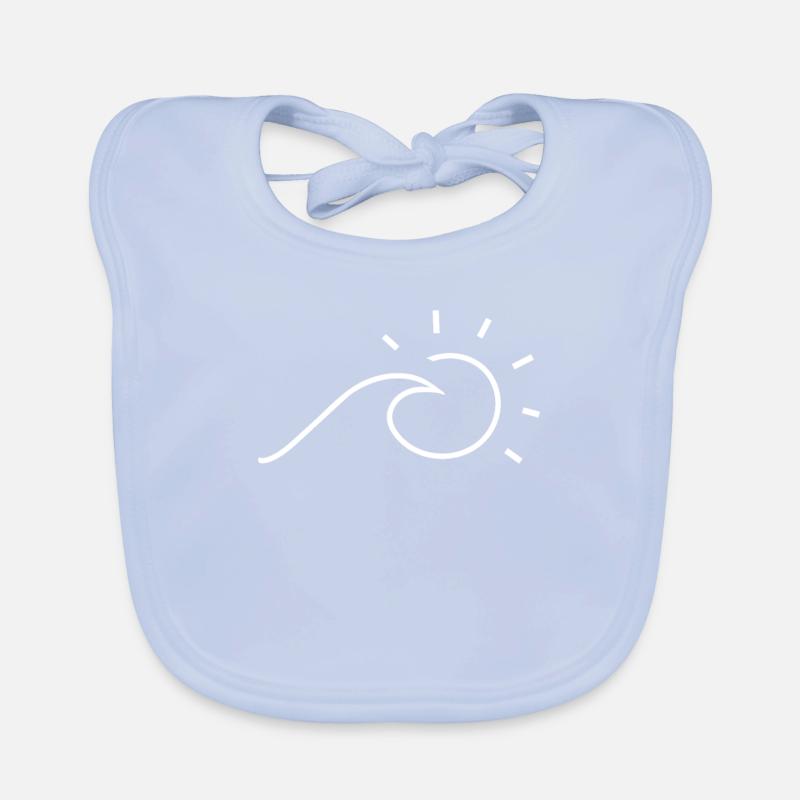 Rayons de soleil ondulés Bavoir bio Bébé