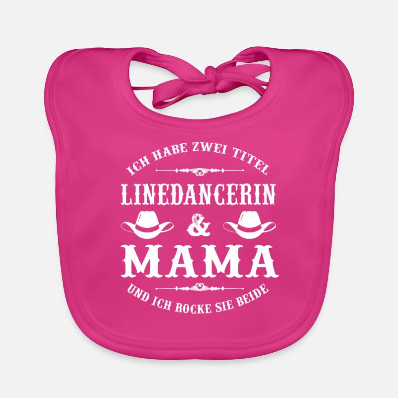 Linedance Mama Linedancer Line Dance Geschenk - Baby Bio-Lätzchen - Fuchsia