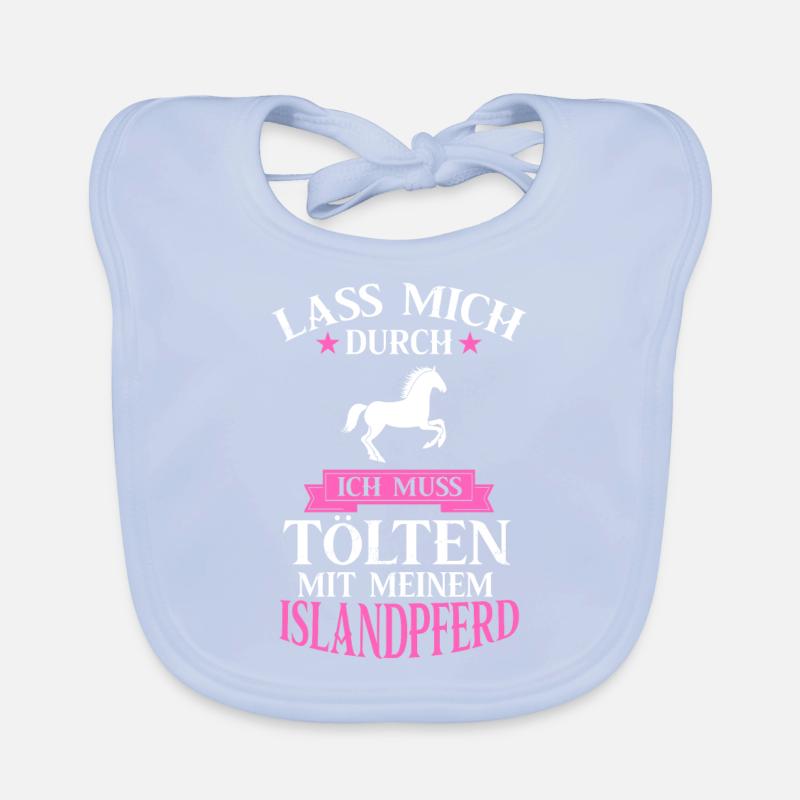 Islandpferd Isländer Islandpferde Tölt Geschenk Baby Bio-Lätzchen