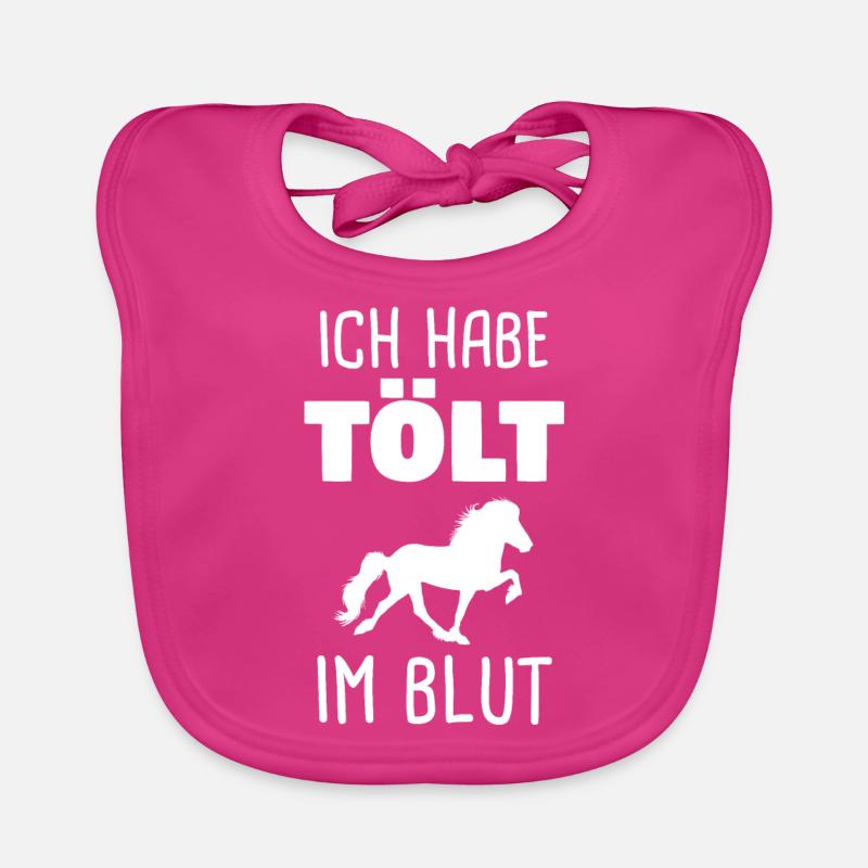 Isländer Islandpferd Islandpferde Geschenk Baby Bio-Lätzchen