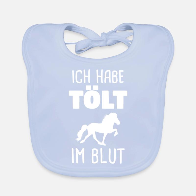 Isländer Islandpferd Islandpferde Geschenk Baby Bio-Lätzchen