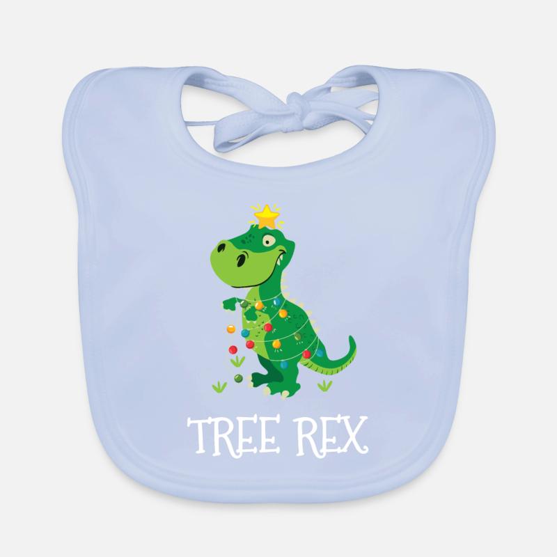 Funny Tree Rex Noël T-Rex Dinosaur Xm Bavoir bio Bébé
