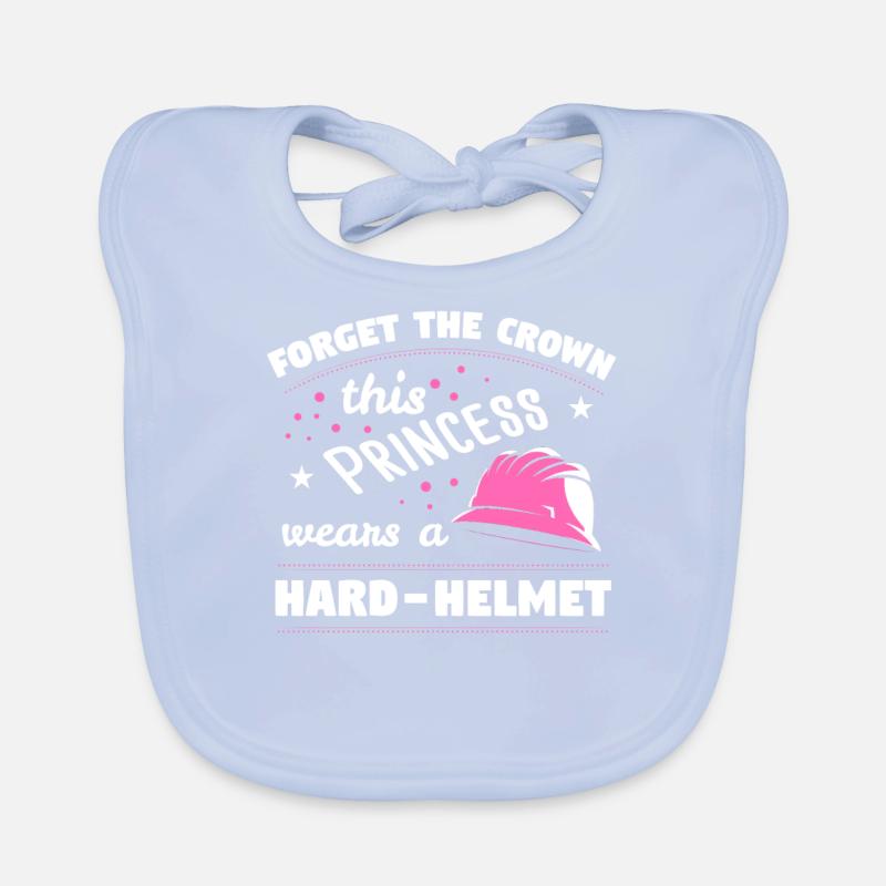 Construction site site manager excavator wife gift Organic Baby Bibs