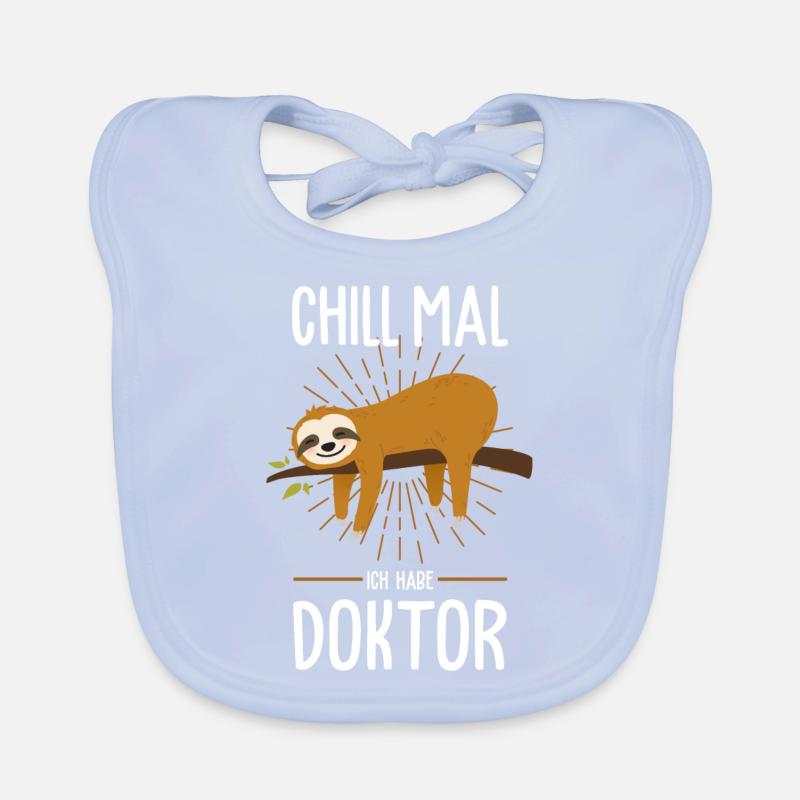 Doktortitel Faultier Doktor Geschenk Baby Bio-Lätzchen