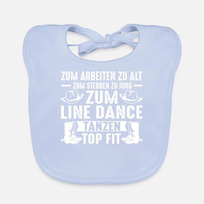 Linedance Line Dance Linedancer Geschenk Baby Bio-Lätzchen