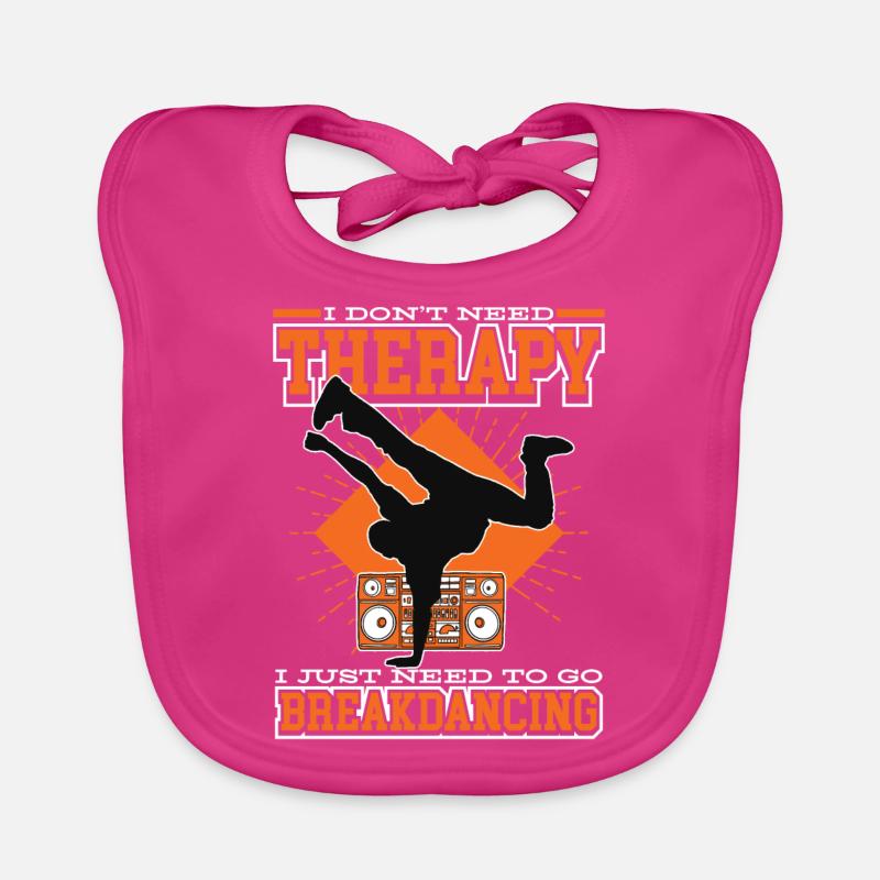 Idée cadeau breakdance breakdancer breakdance - Bavoir bio Bébé - fuchsia